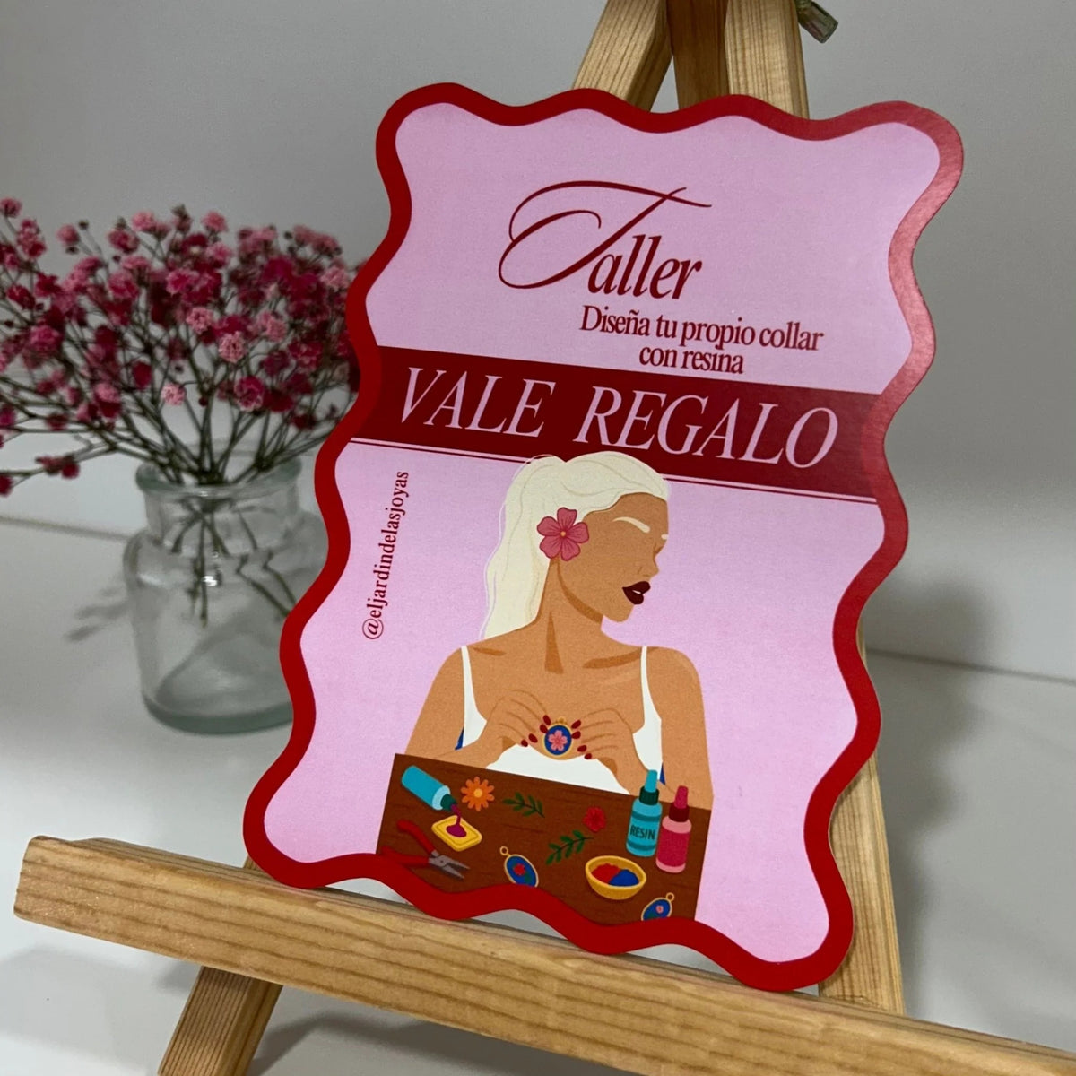 Tarjeta Regalo para Taller de Joyería con Resina